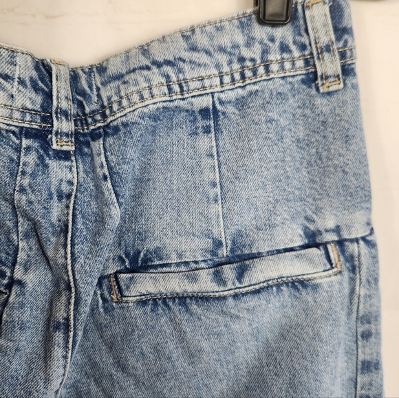 Free People Boho Equinox Denim Trouser Open Sky High Rise Super Wide Leg 27 - Picture 11 of 16